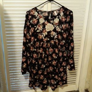 Long sleeve floral dress